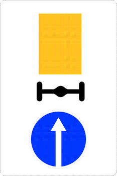 Знак 4.8.1 направление движения транспортных средств с опасными грузами (II типоразмер, пленка А коммерческая) - Дорожные знаки - Предписывающие знаки - ohrana.inoy.org