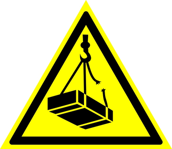 W06 опасно! возможно падение груза (пленка, 500х500 мм) - Охрана труда на строительных площадках - Знаки безопасности - ohrana.inoy.org
